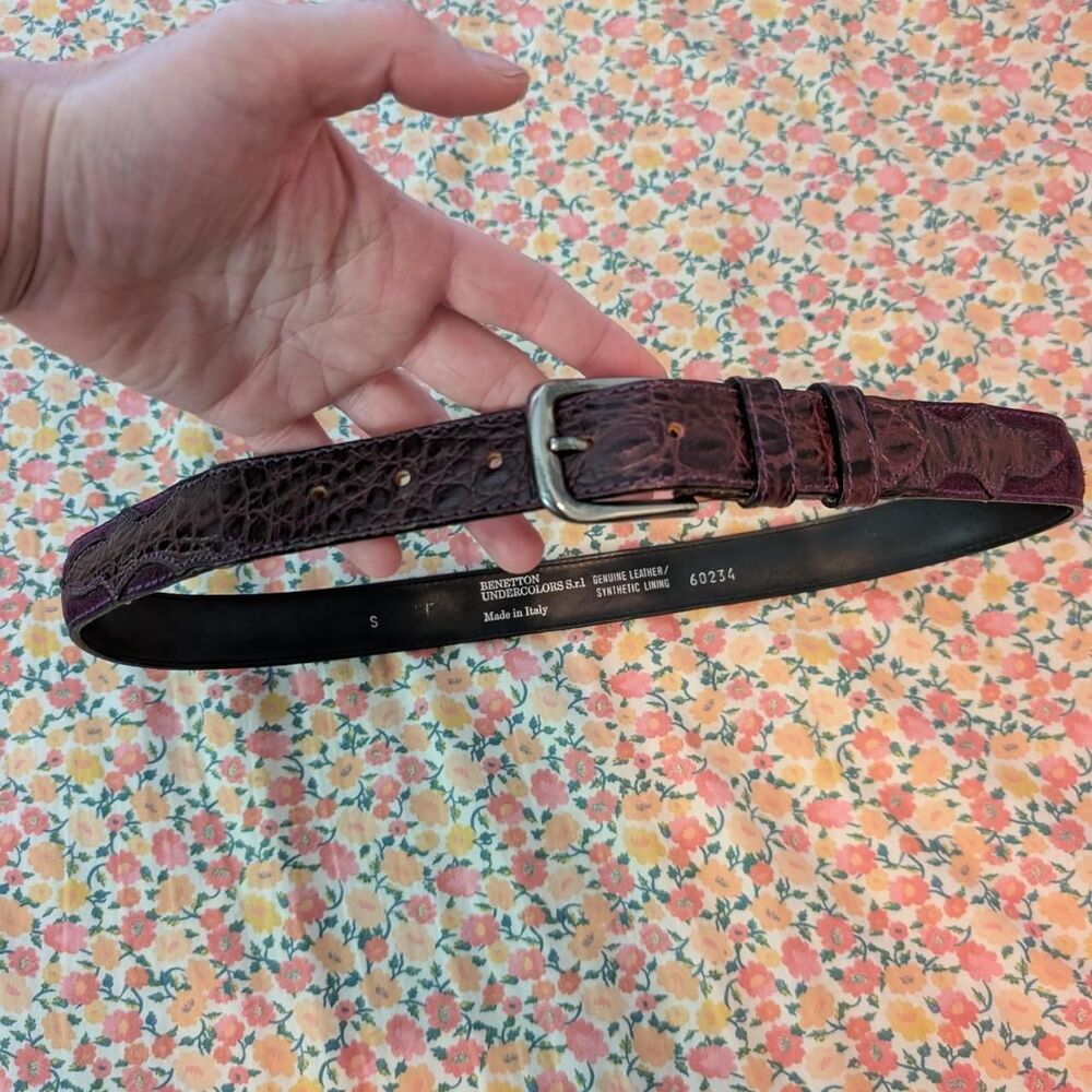 Benetton Women's Burgundy and Purple Belt